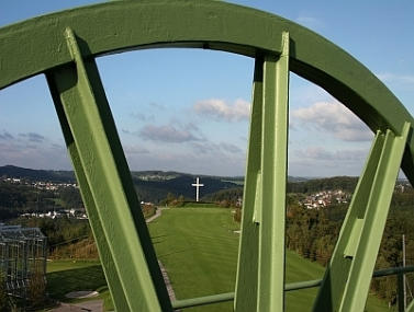 Das Barbarakreuz vom Förderturm des Hauptschachtes der Grube Lüderich - Foto: Peter Rhein